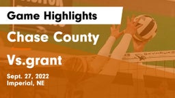 Chase County  vs Vs.grant Game Highlights - Sept. 27, 2022