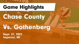 Chase County  vs Vs. Gothenberg Game Highlights - Sept. 27, 2022