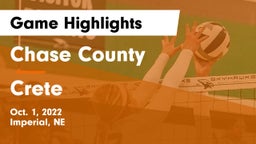 Chase County  vs Crete  Game Highlights - Oct. 1, 2022