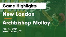 New London  vs Archbishop Molloy  Game Highlights - Jan. 13, 2024