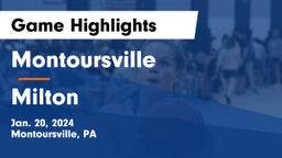 Montoursville  vs Milton  Game Highlights - Jan. 20, 2024