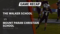 Recap: The Walker School vs. Mount Paran Christian School 2016