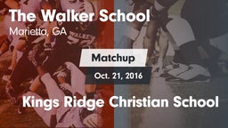 Matchup: The Walker School vs. Kings Ridge Christian School 2016