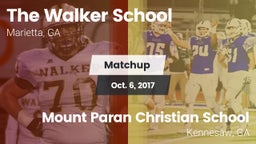 Matchup: The Walker School vs. Mount Paran Christian School 2017