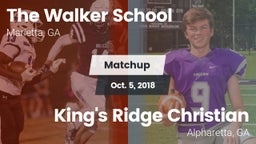 Matchup: The Walker School vs. King's Ridge Christian  2018
