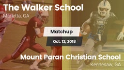 Matchup: The Walker School vs. Mount Paran Christian School 2018