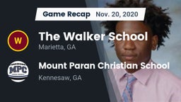 Recap: The Walker School vs. Mount Paran Christian School 2020