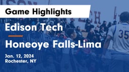 Edison Tech  vs Honeoye Falls-Lima  Game Highlights - Jan. 12, 2024