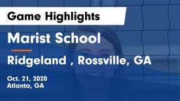Marist School vs Ridgeland , Rossville, GA Game Highlights - Oct. 21, 2020