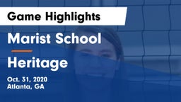 Marist School vs Heritage  Game Highlights - Oct. 31, 2020
