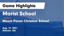 Marist School vs Mount Paran Christian School Game Highlights - Aug. 19, 2021