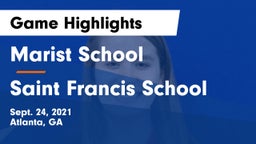 Marist School vs Saint Francis School Game Highlights - Sept. 24, 2021