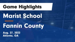 Marist School vs Fannin County  Game Highlights - Aug. 27, 2022
