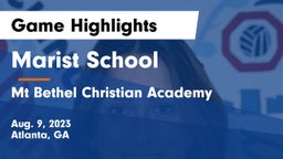 Marist School vs Mt Bethel Christian Academy Game Highlights - Aug. 9, 2023