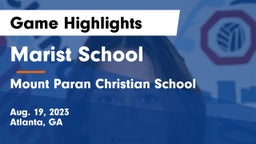 Marist School vs Mount Paran Christian School Game Highlights - Aug. 19, 2023