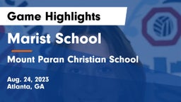 Marist School vs Mount Paran Christian School Game Highlights - Aug. 24, 2023