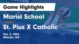 Marist School vs St. Pius X Catholic  Game Highlights - Oct. 5, 2023