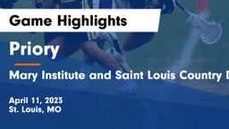 Priory  vs Mary Institute and Saint Louis Country Day School Game Highlights - April 11, 2023