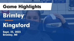 Brimley  vs Kingsford  Game Highlights - Sept. 23, 2023