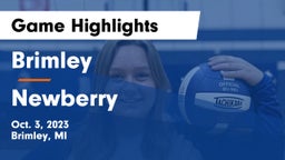 Brimley  vs Newberry Game Highlights - Oct. 3, 2023