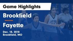 Brookfield  vs Fayette Game Highlights - Dec. 18, 2018