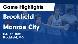 Brookfield  vs Monroe City Game Highlights - Feb. 12, 2019