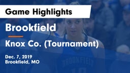Brookfield  vs Knox Co. (Tournament) Game Highlights - Dec. 7, 2019