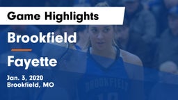 Brookfield  vs Fayette Game Highlights - Jan. 3, 2020