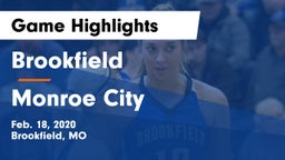 Brookfield  vs Monroe City Game Highlights - Feb. 18, 2020