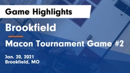 Brookfield  vs Macon Tournament Game #2 Game Highlights - Jan. 20, 2021