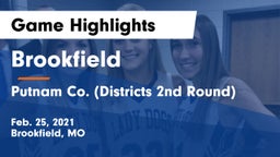 Brookfield  vs Putnam Co. (Districts 2nd Round) Game Highlights - Feb. 25, 2021