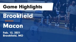 Brookfield  vs Macon  Game Highlights - Feb. 12, 2021