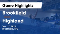 Brookfield  vs Highland  Game Highlights - Jan. 27, 2023