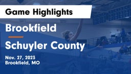 Brookfield  vs Schuyler County Game Highlights - Nov. 27, 2023