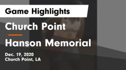 Church Point  vs Hanson Memorial  Game Highlights - Dec. 19, 2020