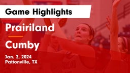 Prairiland  vs Cumby  Game Highlights - Jan. 2, 2024