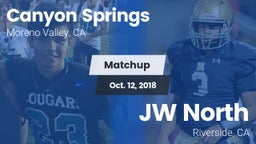 Matchup: Canyon Springs High vs. JW North  2018