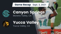 Recap: Canyon Springs  vs. Yucca Valley  2021