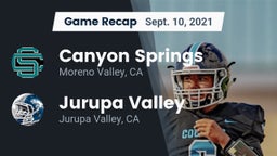 Recap: Canyon Springs  vs. Jurupa Valley  2021