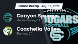 Recap: Canyon Springs  vs. Coachella Valley  2022