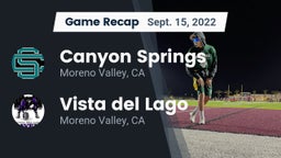 Recap: Canyon Springs  vs. Vista del Lago  2022
