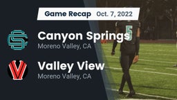 Recap: Canyon Springs  vs. Valley View  2022