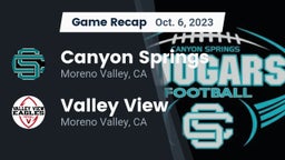 Recap: Canyon Springs  vs. Valley View  2023