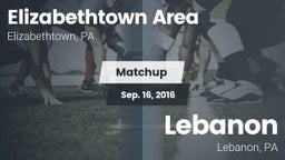 Matchup: Elizabethtown High vs. Lebanon  2016
