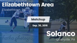 Matchup: Elizabethtown High vs. Solanco  2016