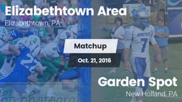 Matchup: Elizabethtown High vs. Garden Spot  2016