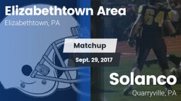 Matchup: Elizabethtown High vs. Solanco  2017