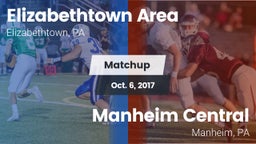 Matchup: Elizabethtown High vs. Manheim Central  2017