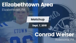 Matchup: Elizabethtown High vs. Conrad Weiser  2018