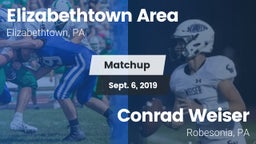 Matchup: Elizabethtown High vs. Conrad Weiser  2019